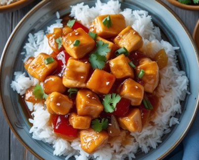 Sweet and Sour Chicken and Rice