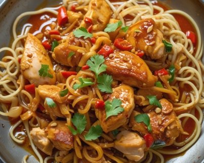 Tennessee Chicken Stir Fry and Noodles