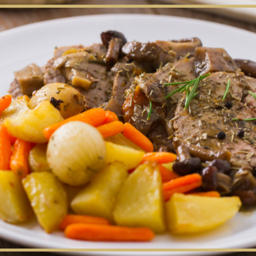 Roast Irish Beef, Mashed Potato and Baton Carrot