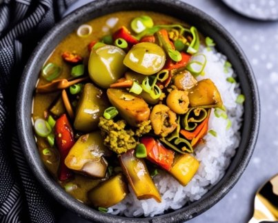 Vegetable Chinese Curry and Rice