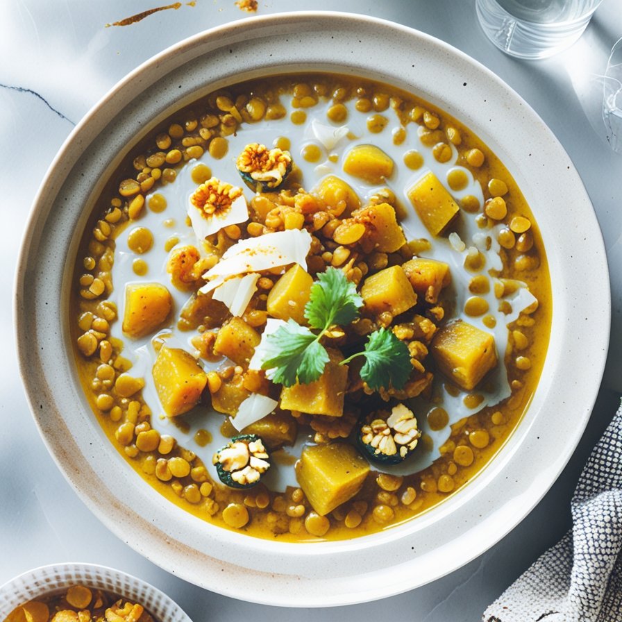 Tripura Butternut Squash and Lentil Curry