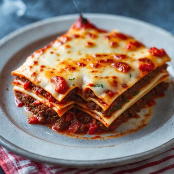 Beef Lasagne and Wedges